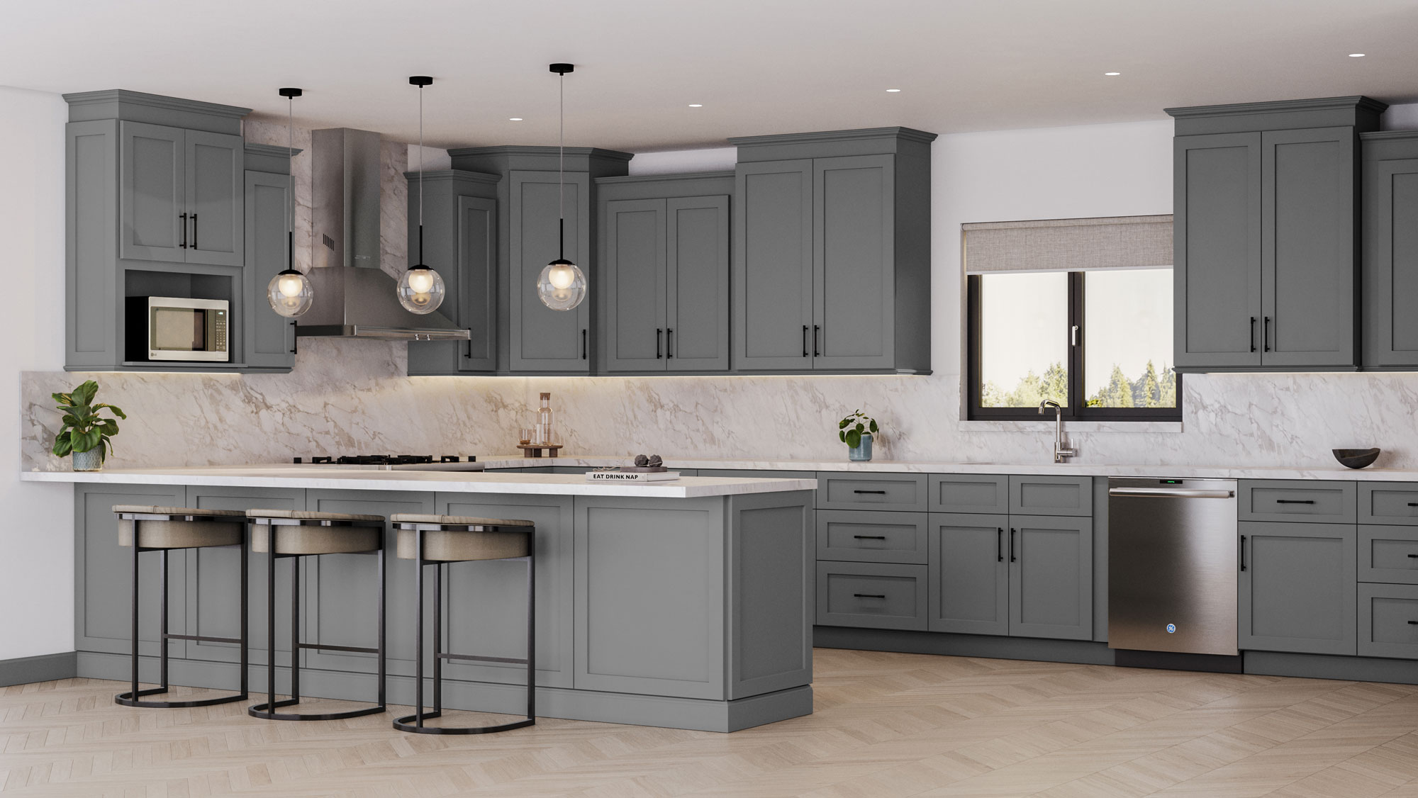 Stratton Dark Grey Shaker