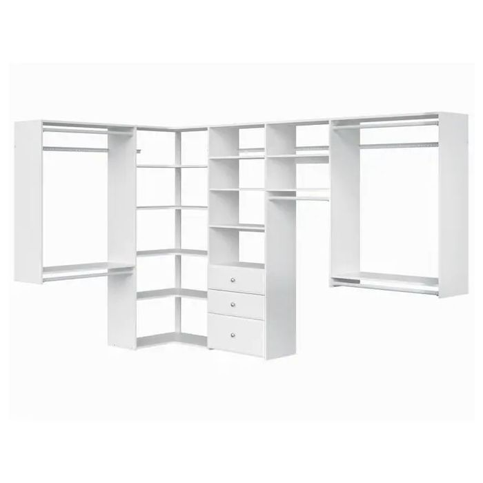 114 Inch Wide Ultimate Corner Closet Organizer System
