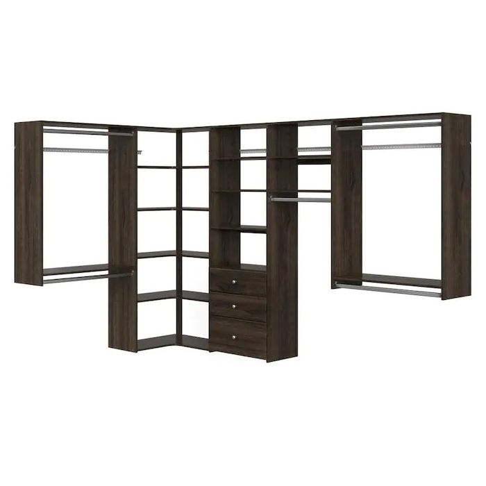 114 Inch Wide Ultimate Corner Closet Organizer System