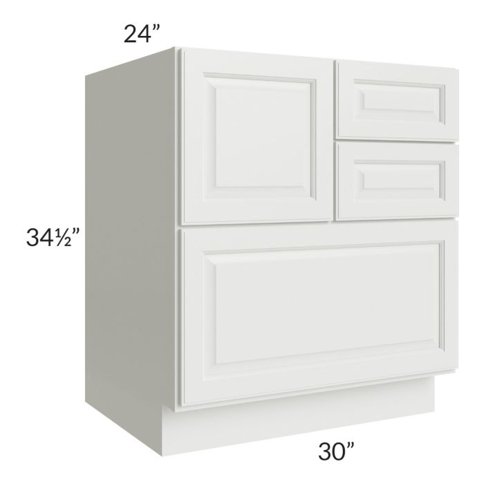 Palisades White 30” Cooktop Base Cabinet