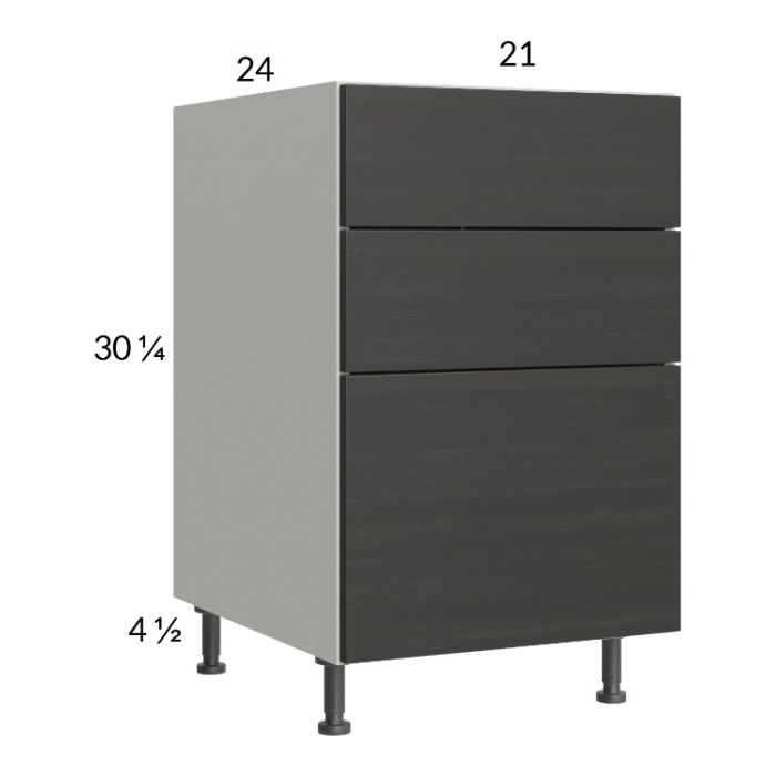 Euro Cafe 21" 3-Drawer Base Cabinet