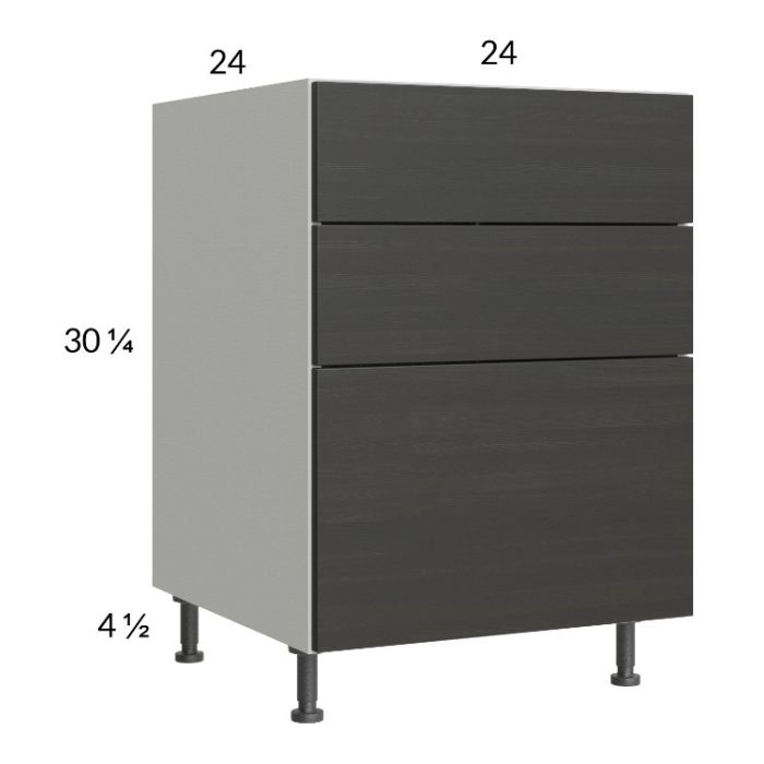 Euro Cafe 24" 3-Drawer Base Cabinet