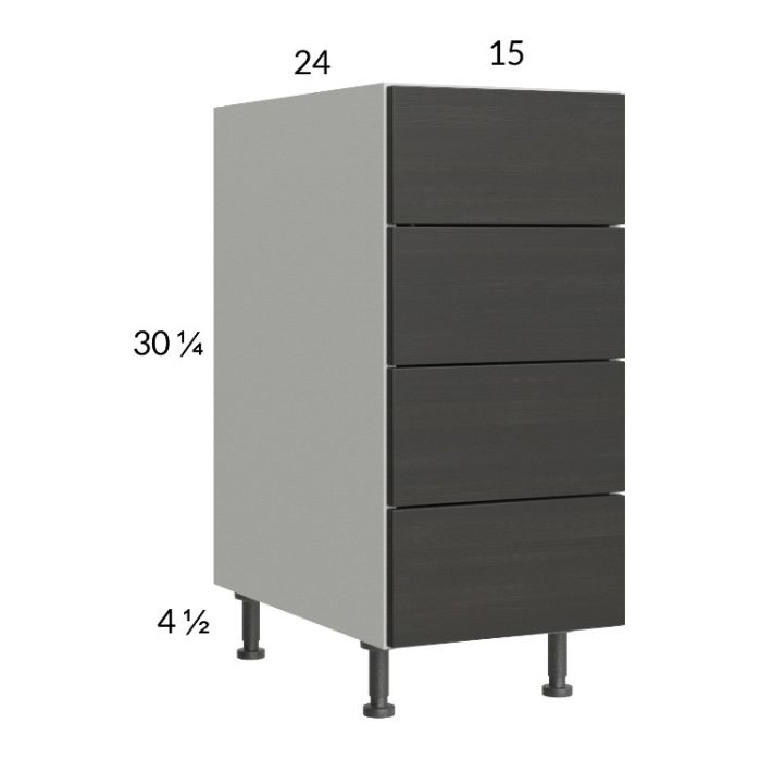 Euro Cafe 15" 4-Drawer Base Cabinet