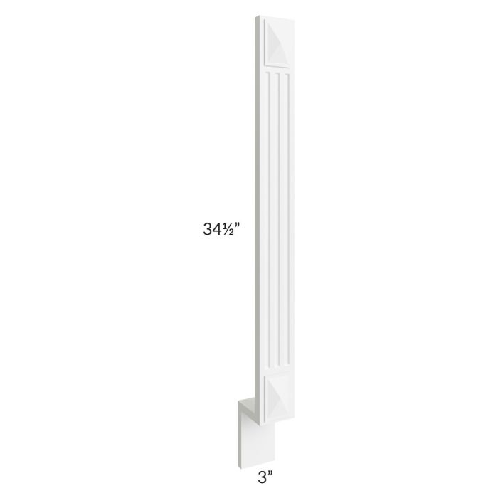 Alpine White Shaker 3" Fluted Decorative Base Filler