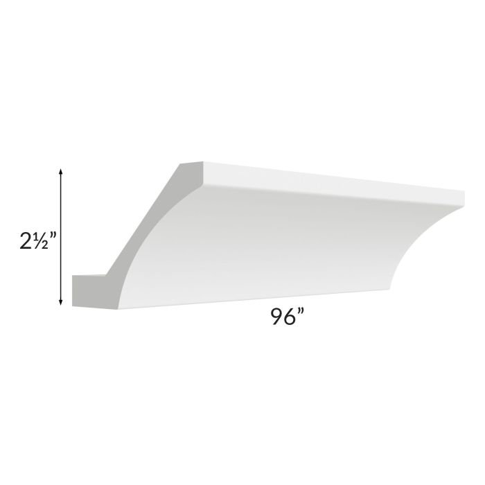 Brighton White Shaker 96" Cove Crown Molding