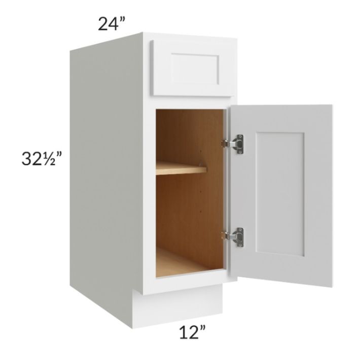 Stratus White ADA 12" Base Cabinet