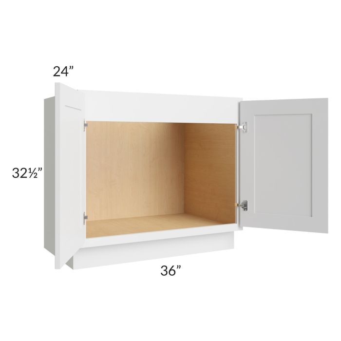 Gramercy White ADA 36" Sink Base Cabinet