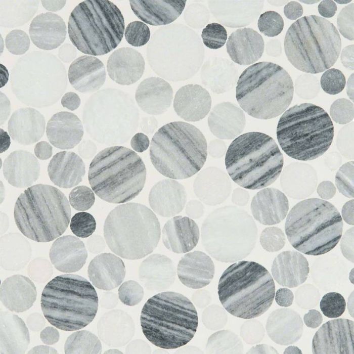 Alaska Gray Pebble Polished 10mm Mosaic Wall Tile