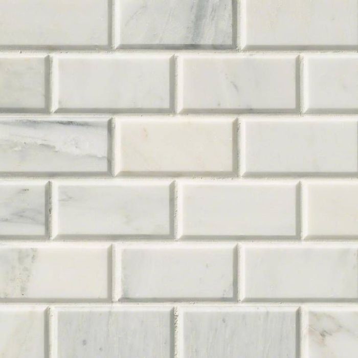 Arabescato Carrara 2" x 4" Mosaic Tile