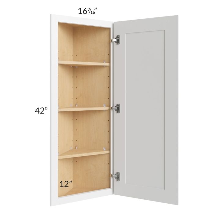 Alpine White Shaker 12x42 Angle Wall Cabinet