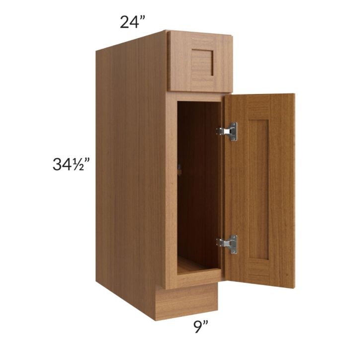 Artisan Walnut Shaker 09" Base Cabinet