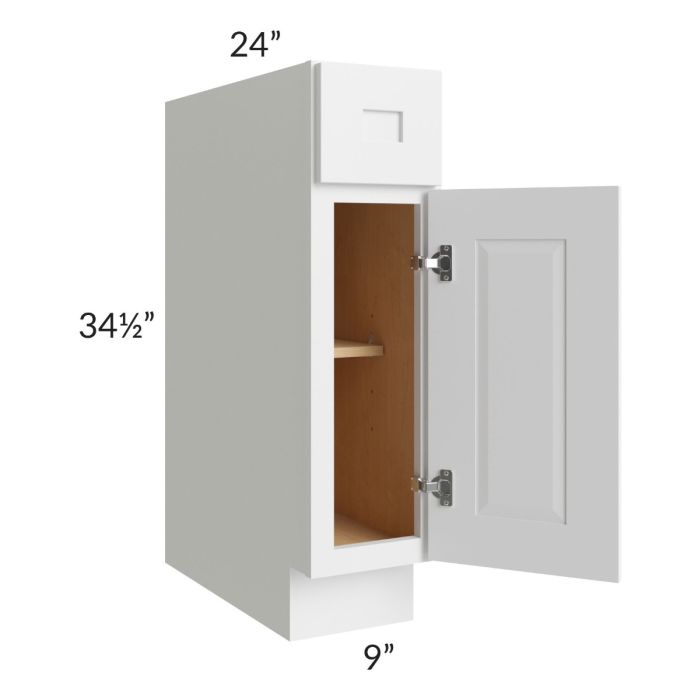 Brighton White Shaker 9" Base Cabinet