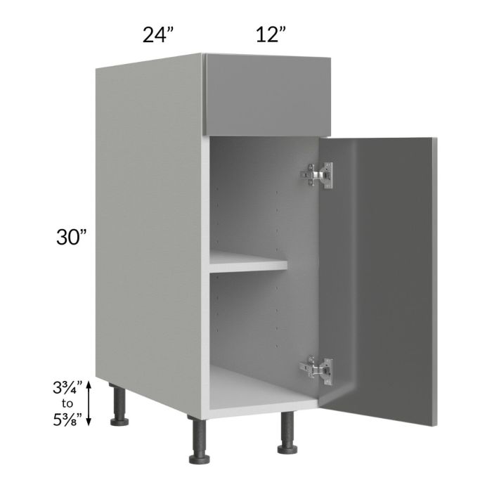 Milan Grey Gloss 12" Base Cabinet
