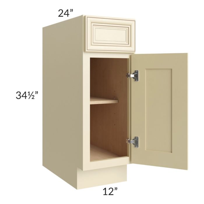 Phoenix Cream Glaze 12" Base Cabinet