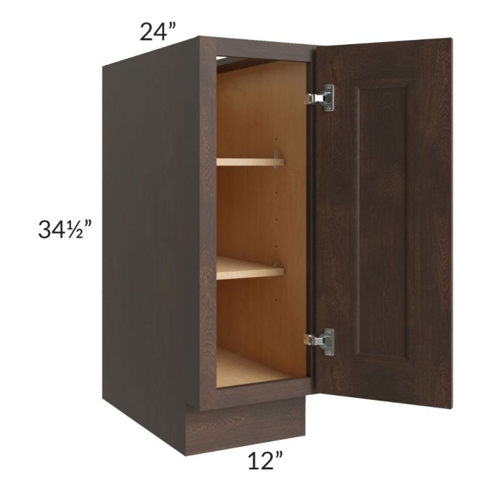 Tuscan Kona Brown 12" Full Height Door Base Cabinet