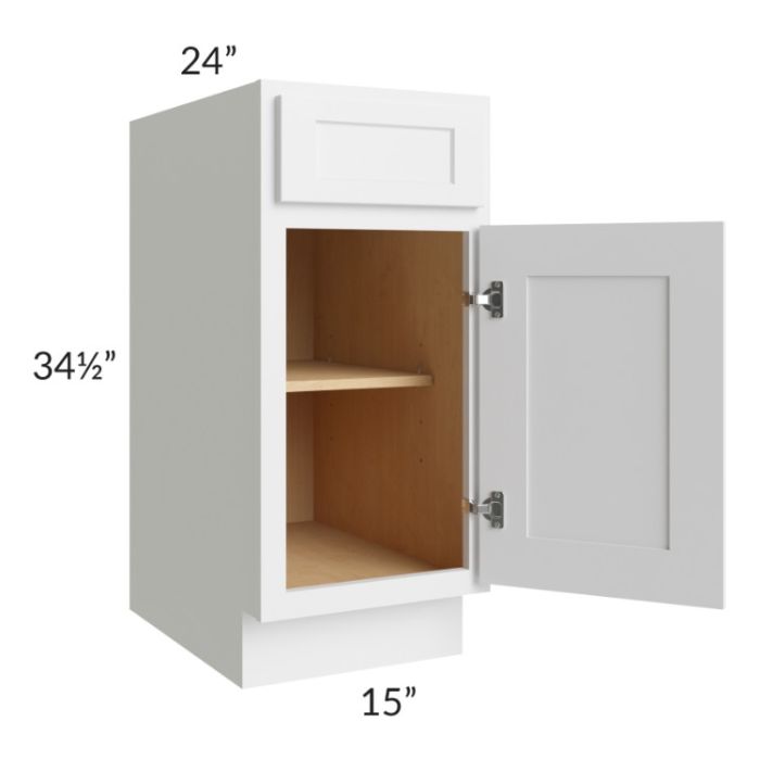 Stratus White 15" Base Cabinet