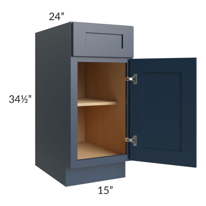 Midtown Blue Shaker 15" Base Cabinet