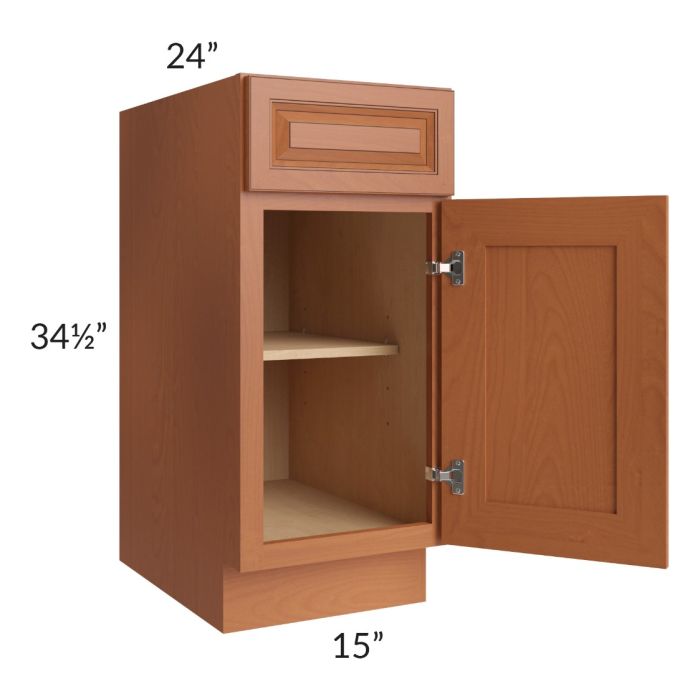 Lexington Cinnamon Glaze 15" Base Cabinet