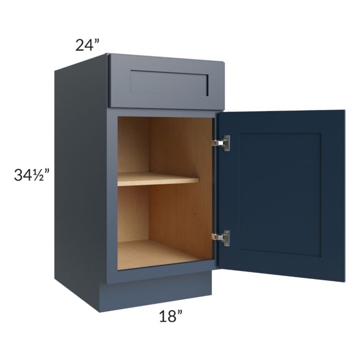 Midtown Blue Shaker 18" Base Cabinet