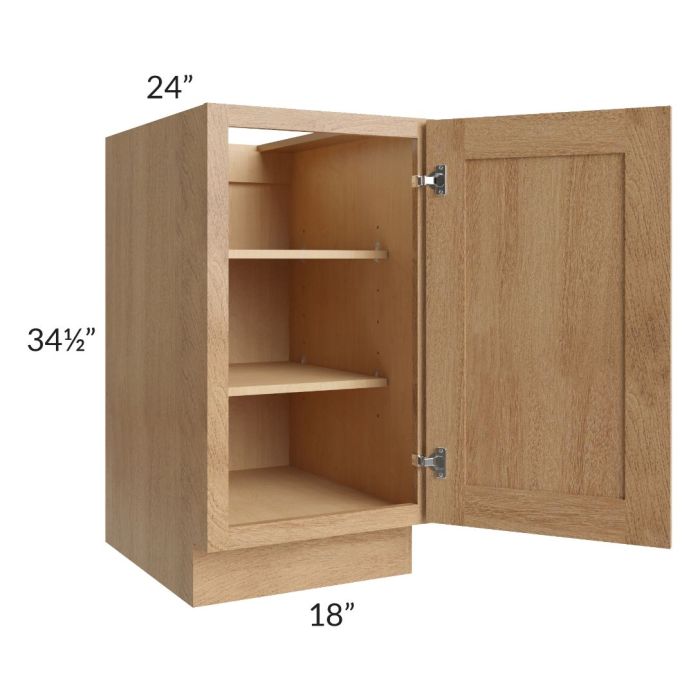 Midtown Timber Shaker 18" Full Height Door Base Cabinet