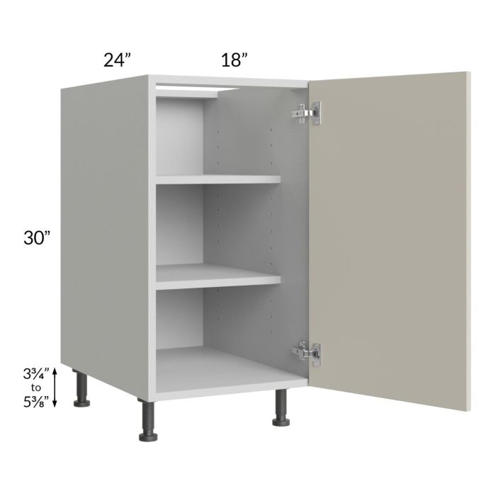 Milan Beige Matte 18" Full Height Door Base Cabinet