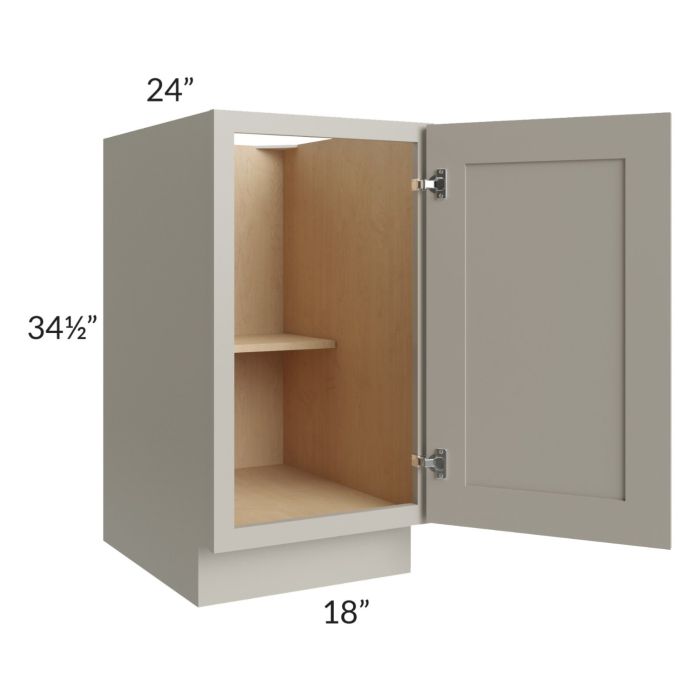 Stratton Light Grey Shaker 15" Full Height Door Base Cabinet