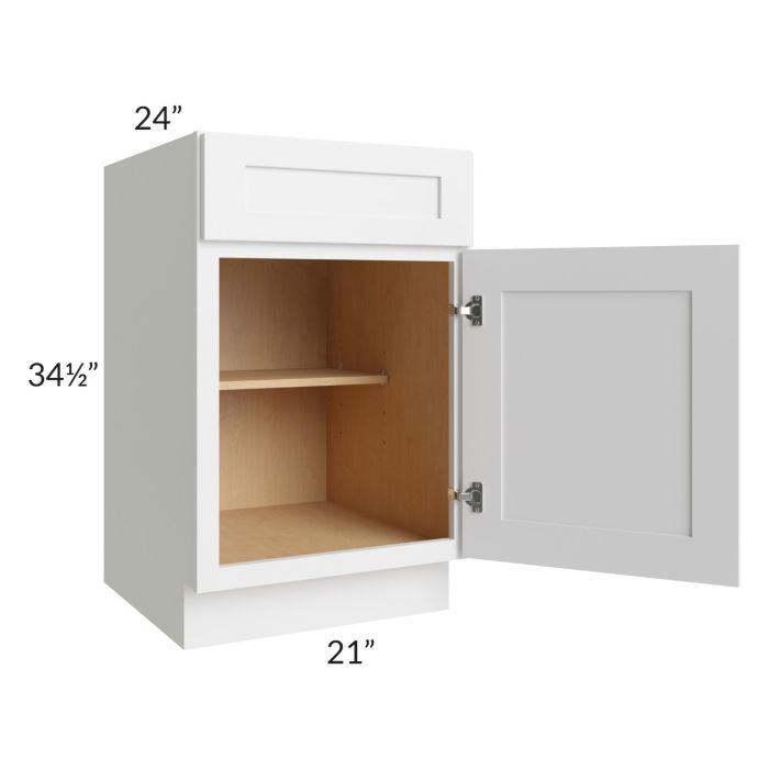 Stratton White Shaker 21" Base Cabinet