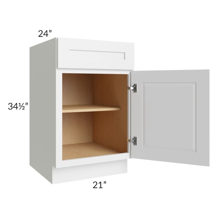 Brighton White Shaker 21" Base Cabinet