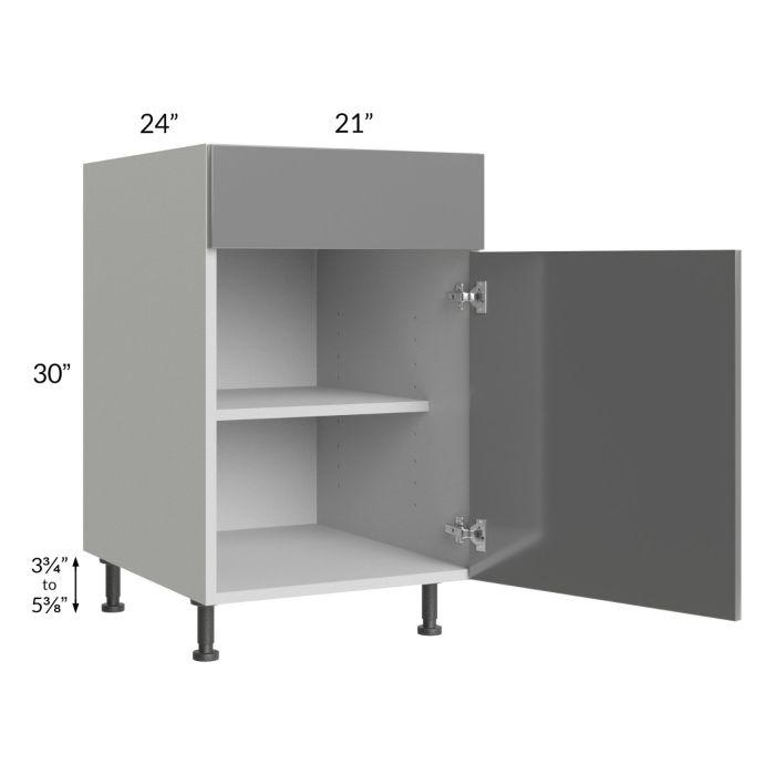 Milan Grey Gloss 21" Base Cabinet
