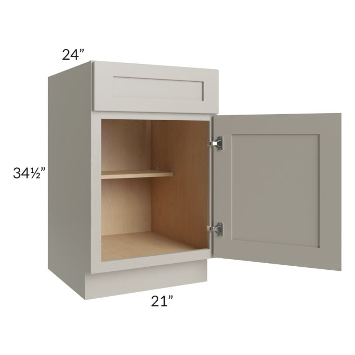 Stratton Light Grey Shaker 21" Base Cabinet