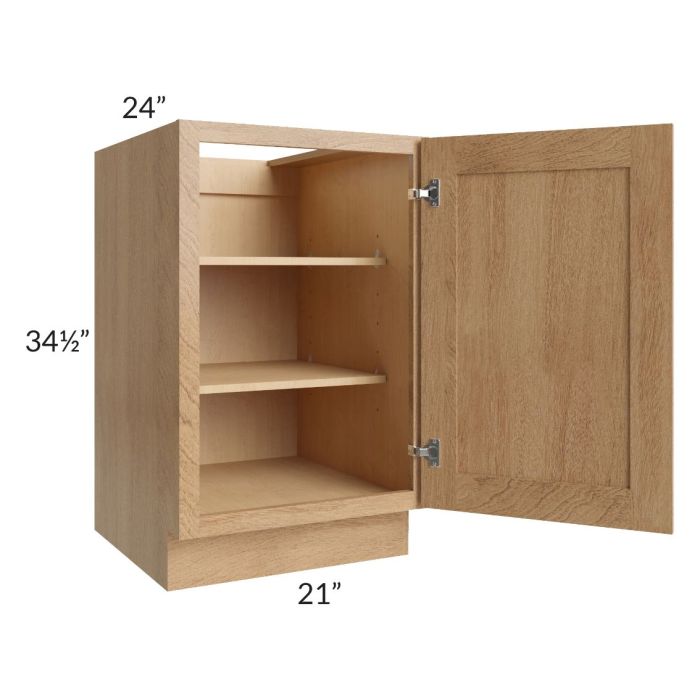 Midtown Timber Shaker 21" Full Height Door Base Cabinet