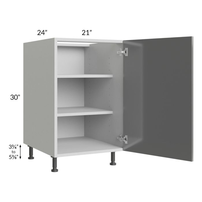 Milan Grey Gloss 21" Full Height Door Base Cabinet
