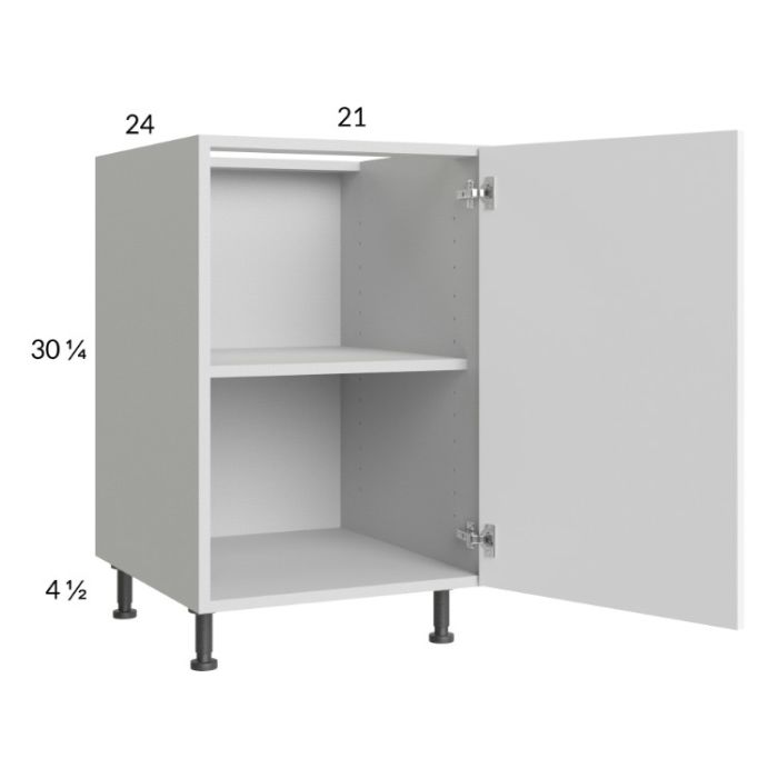Euro Gloss White 21" Full Height Door Base Cabinet