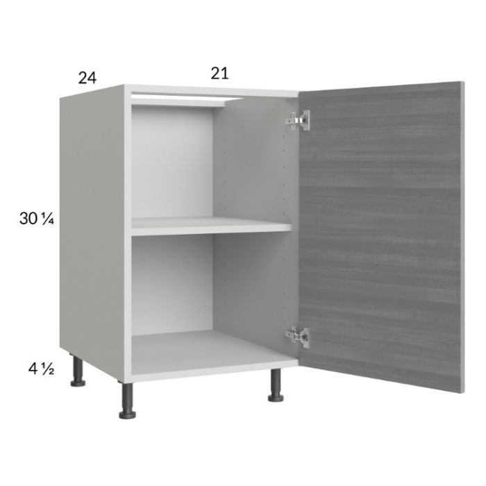 Euro Grey 21" Full Height Door Base Cabinet
