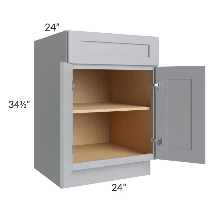 Asheville Grey Shaker 24" Full Height Door Base Cabinet