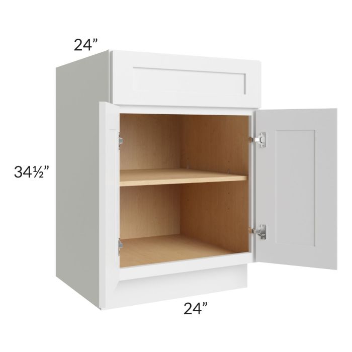 Asheville White Shaker 24" Base Cabinet