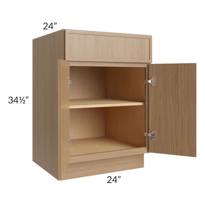 Township Rift Oak 24" Full Height Door Base Cabinet