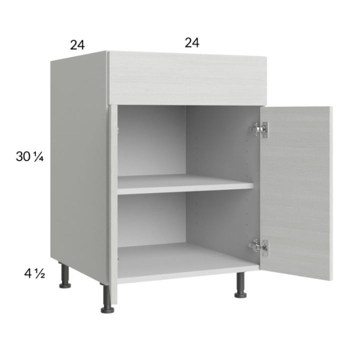 Euro White Grain 24" Base Cabinet