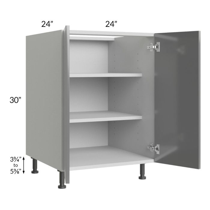 Milan Grey Gloss 24" Full Height Door Base Cabinet