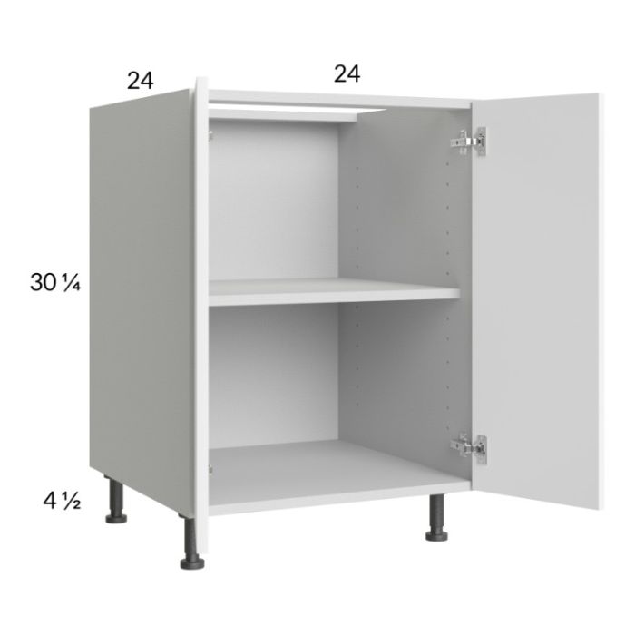 Euro Gloss White 24" Full Height Door Base Cabinet