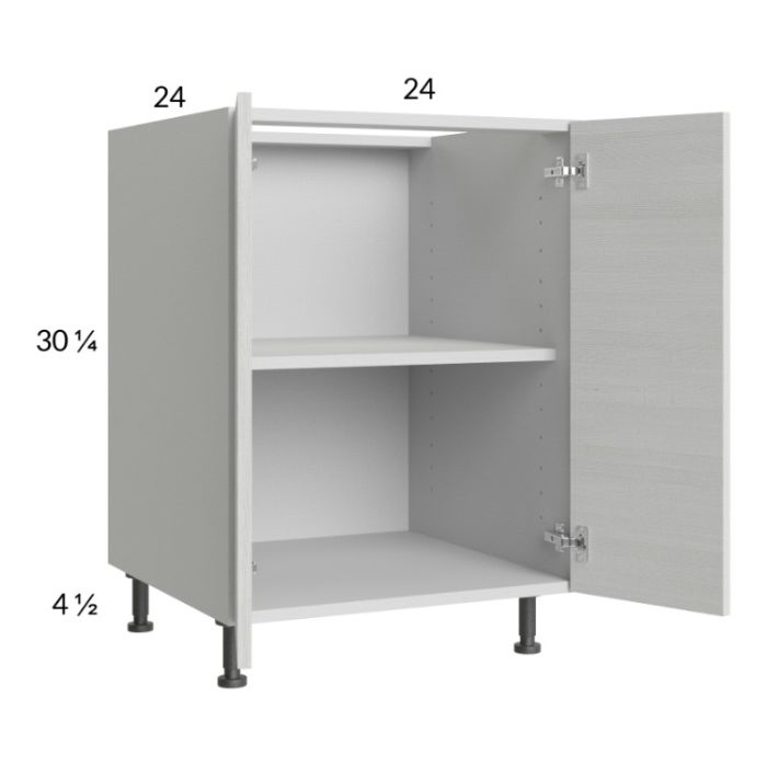 Euro White Grain 24" Full Height Door Base Cabinet