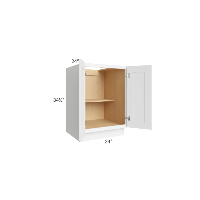 Brilliant White Shaker 24" Full Height Door Base Cabinet
SW-B24FH-Assembled