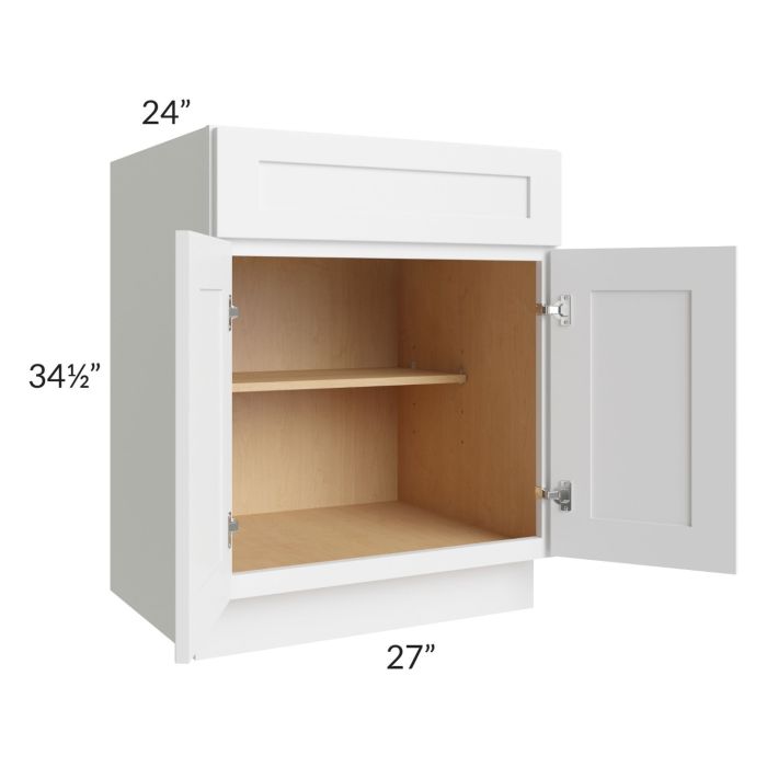Stratton White Shaker 27" Base Cabinet