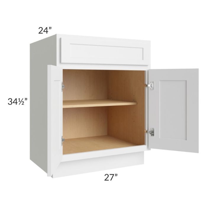 Stratus White 27" Base Cabinet