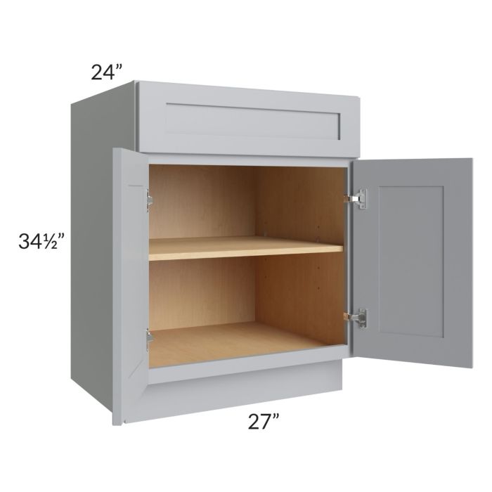 Asheville Grey Shaker 27" Full Height Door Base Cabinet