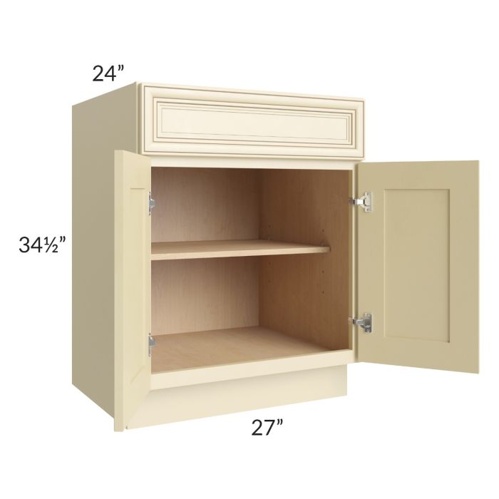 Phoenix Cream Glaze 27" Base Cabinet