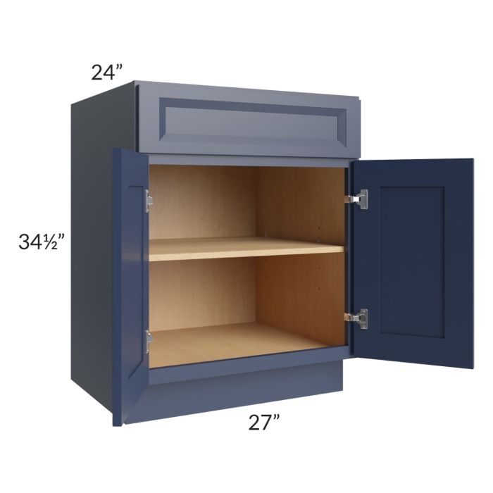 Bayville Blue 27" Full Height Door Base Cabinet