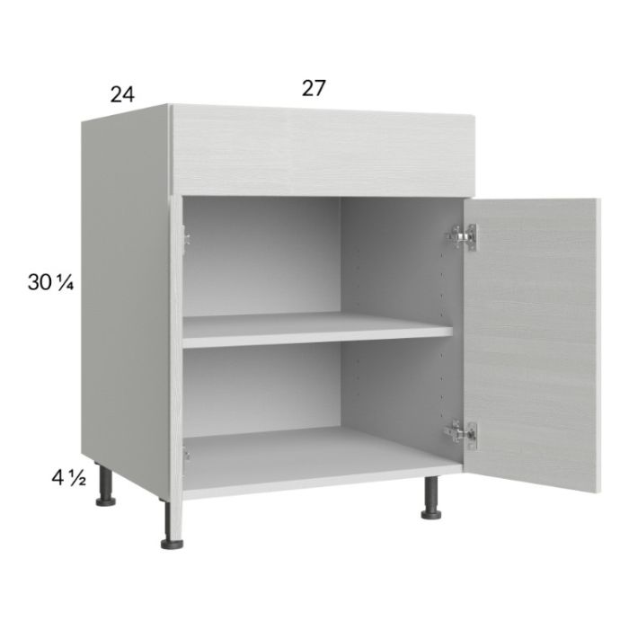 Euro White Grain 27" Base Cabinet