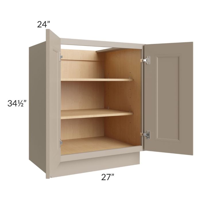 Tuscan Oyster 27" Full Height Door Base Cabinet