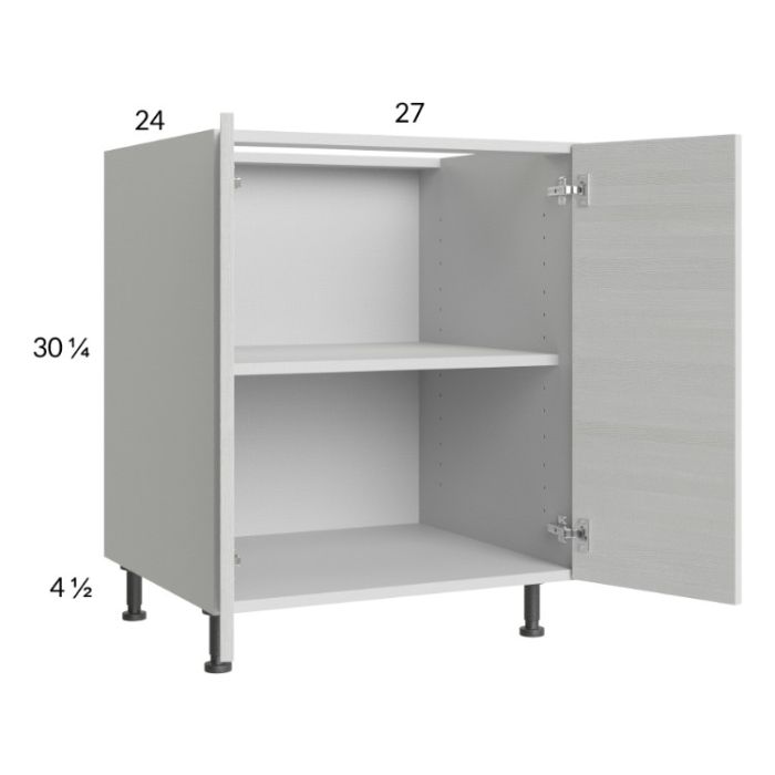 Euro White Grain 27" Full Height Door Base Cabinet